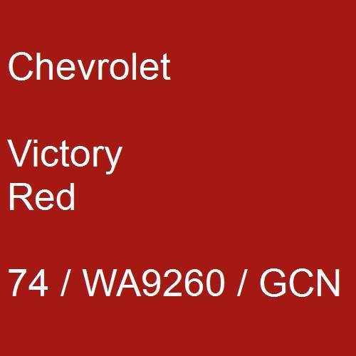 Chevrolet, Victory Red, 74 / WA9260 / GCN.